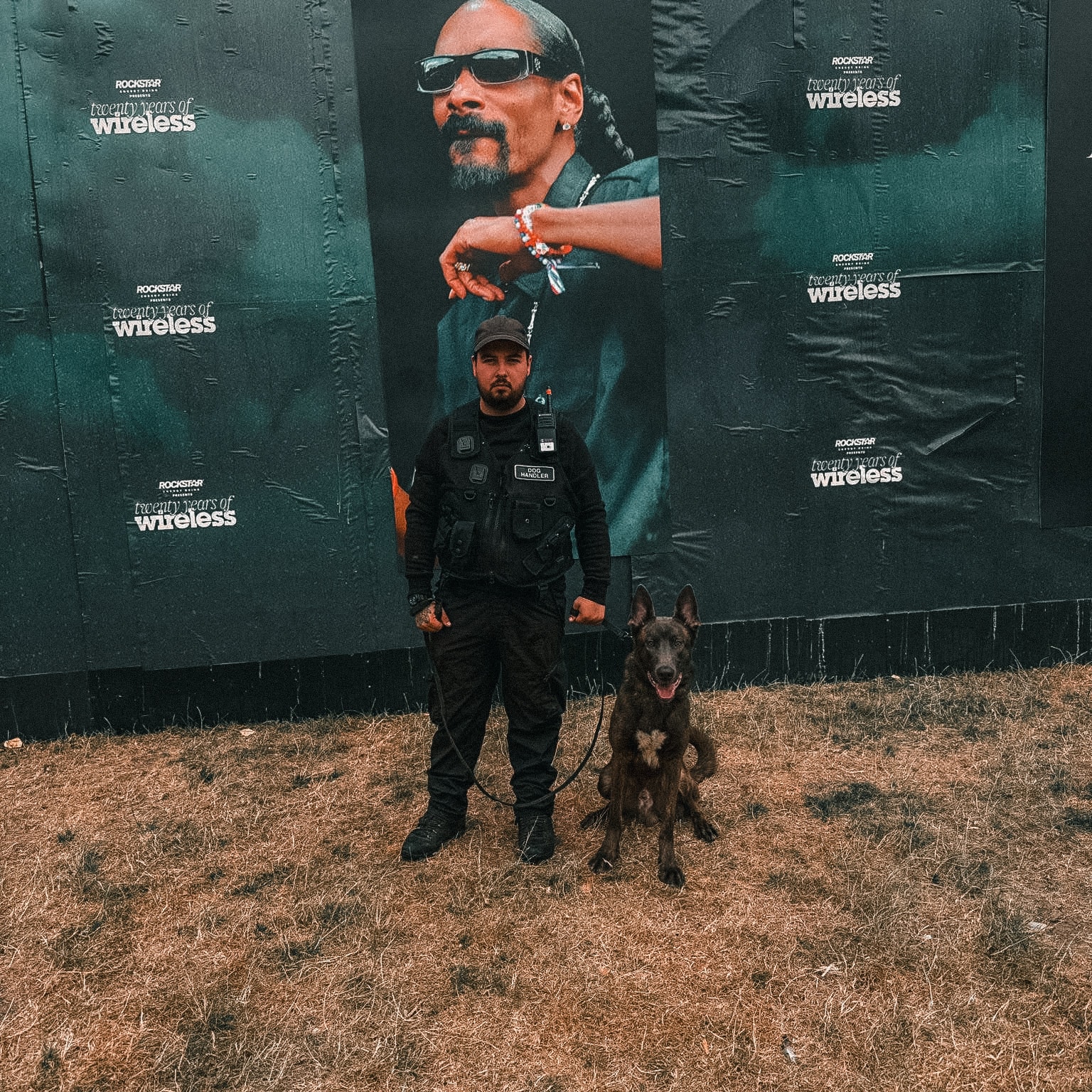Dog handler and working K9 at a live event